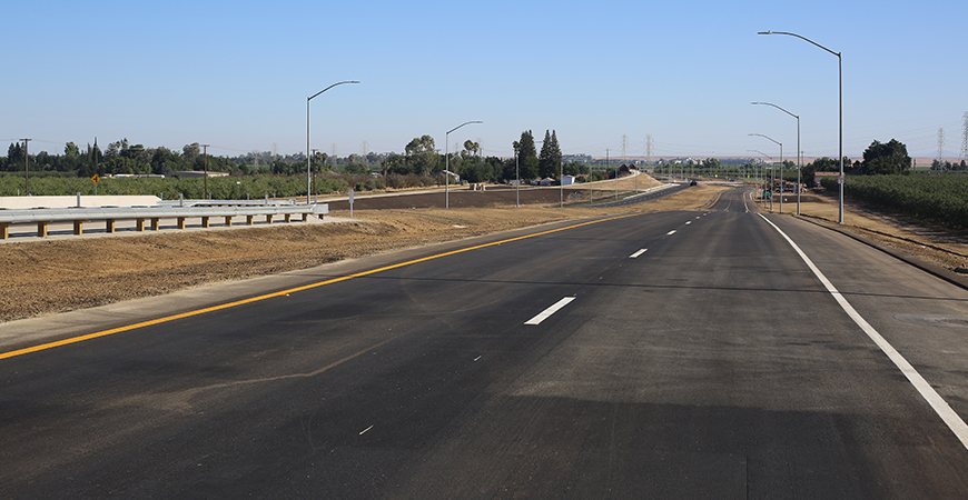 A portion of Campus Parkway in Merced is seen on July 8, 2022.
